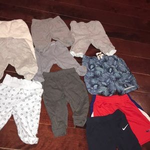 Nike Carter’s Bundle baby pants and 3 shorts